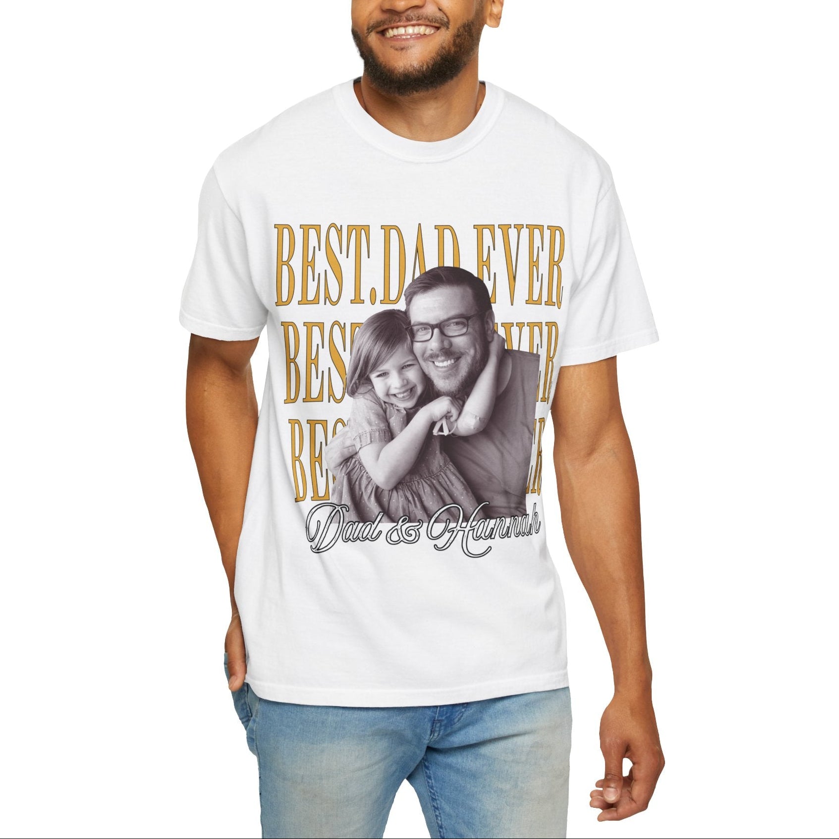 Custom Photo Dad Shirt, Personalized Dad Picture Shirt, Funny shirt for dad, Fathers day shirt, Best Dad Ever Photo Tee, aI146e3b