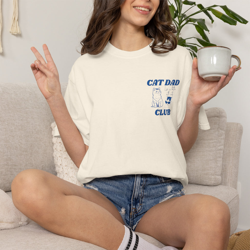 Cat Dad Shirt, Cat Dad Tee, Comfort Colors® Cat Dad Club TShirt, Back Design Tee Funny Cat Shirt, Cat Lover, New Cat Dad Shirt, Pet Parent