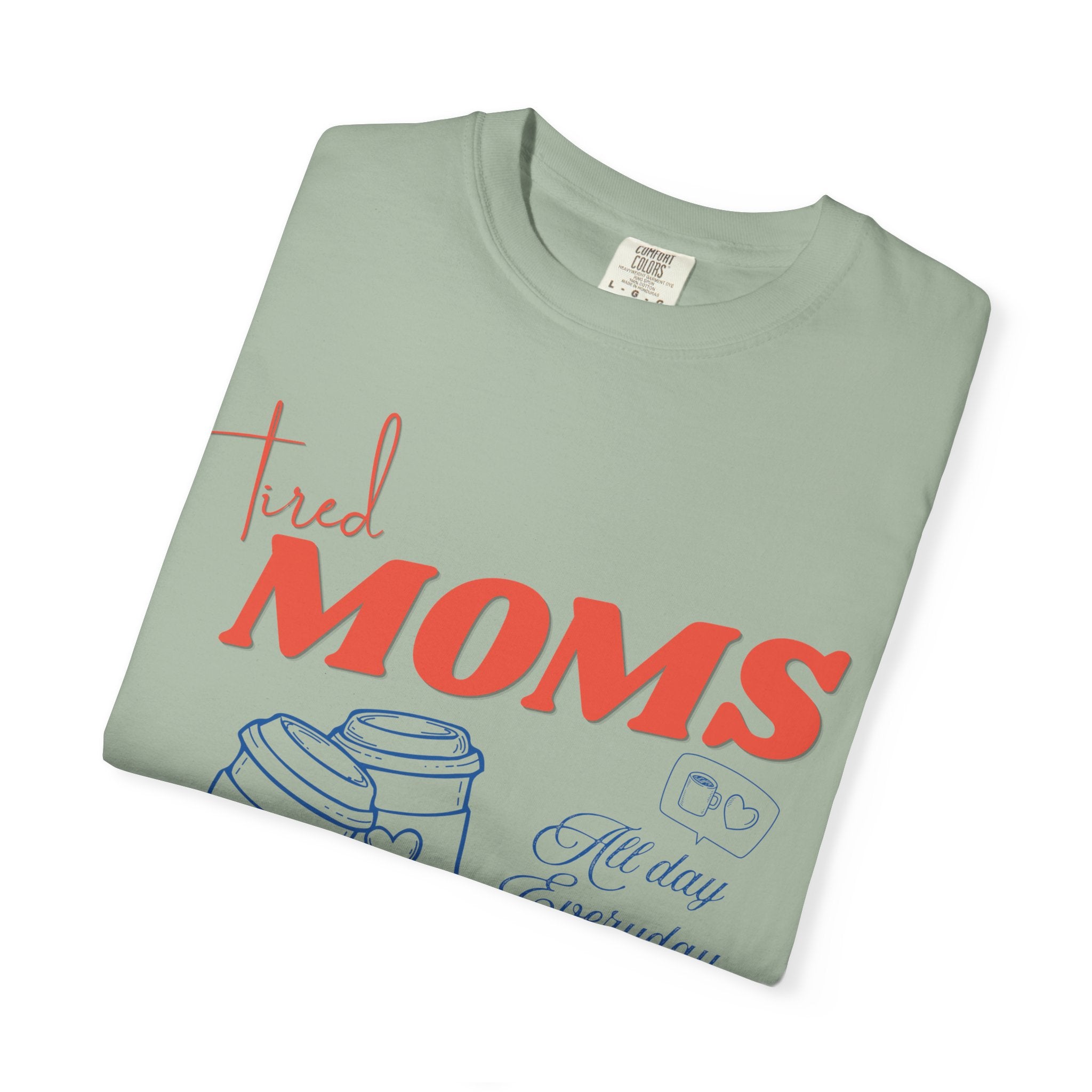 Tired Moms Coffee Club Shirt, Mom Life T-shirt, Coffee Lover Gift, Caffeinated Mama Tee, Iced Coffee Lover