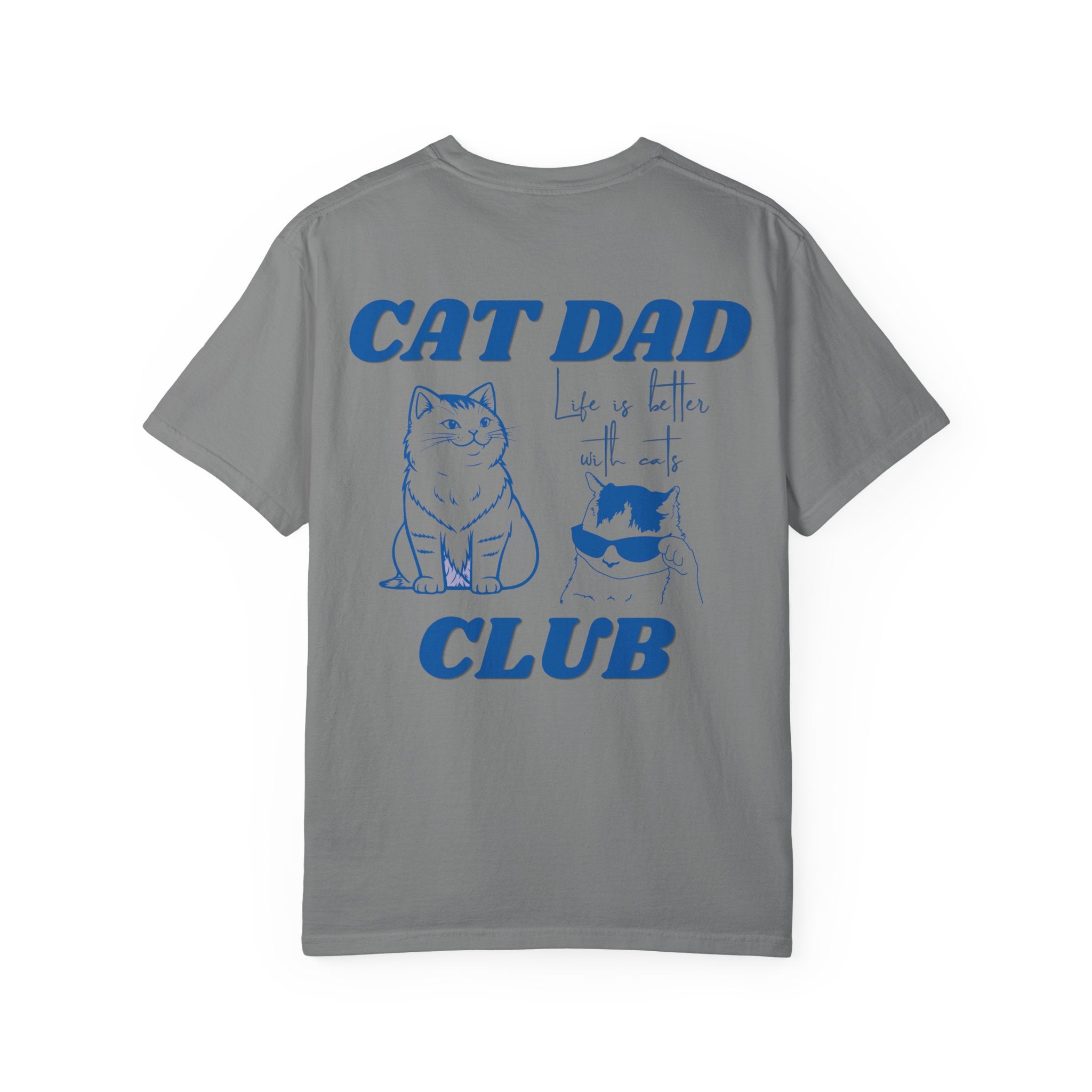 Cat Dad Shirt, Cat Dad Tee, Comfort Colors® Cat Dad Club TShirt, Back Design Tee Funny Cat Shirt, Cat Lover, New Cat Dad Shirt, Pet Parent