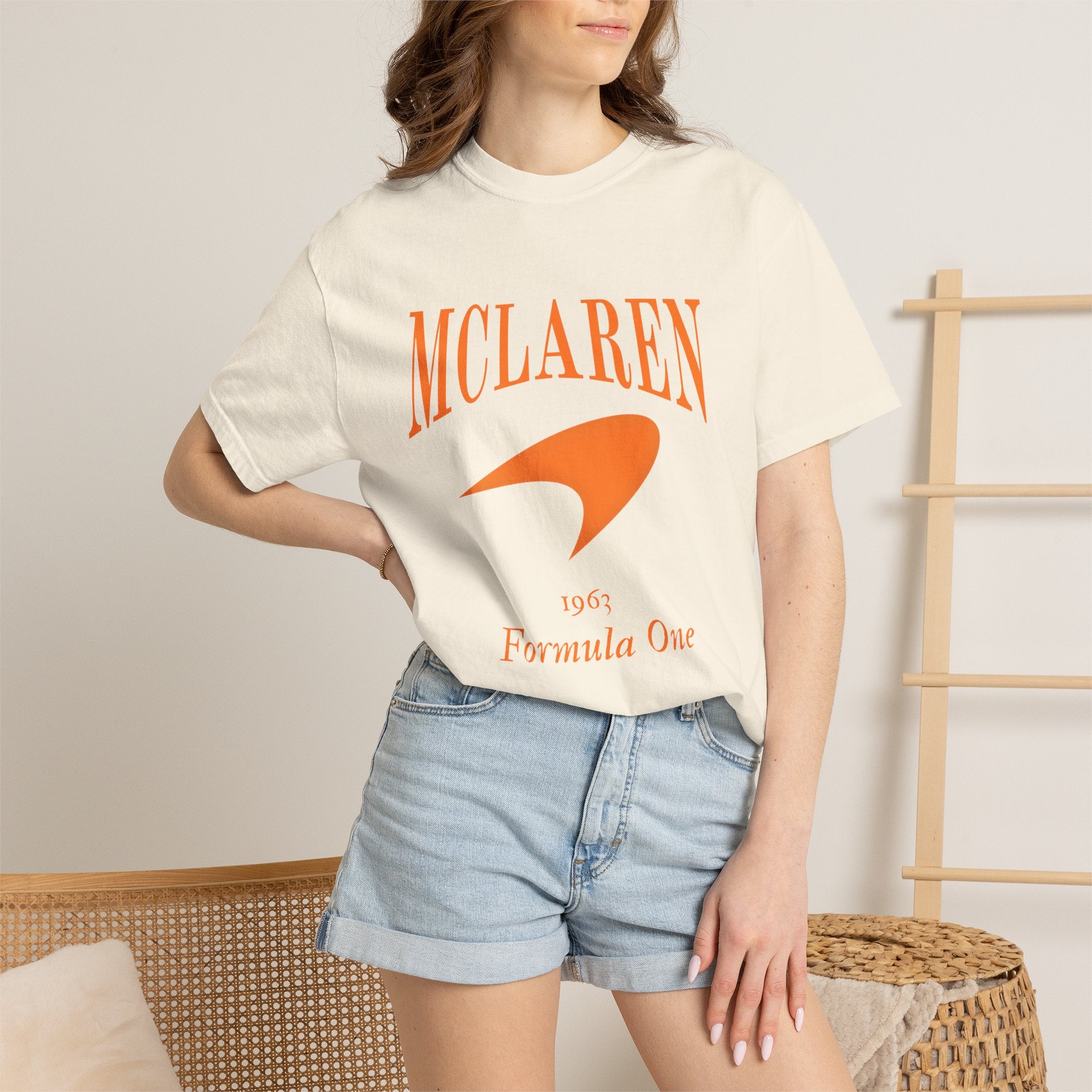 McLaren Racing Shirt, Vintage Style F1 Tee, Comfort Colors Unisex Formula One Fan Gift