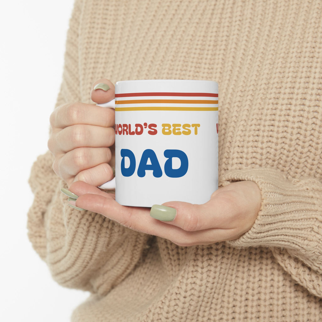 World’s Best Dad Mug | Retro 70s Father’s Day Gift | Vintage Dad Coffee Cup | New Dad gift | First Father's Day Gift | Unique Father's Day