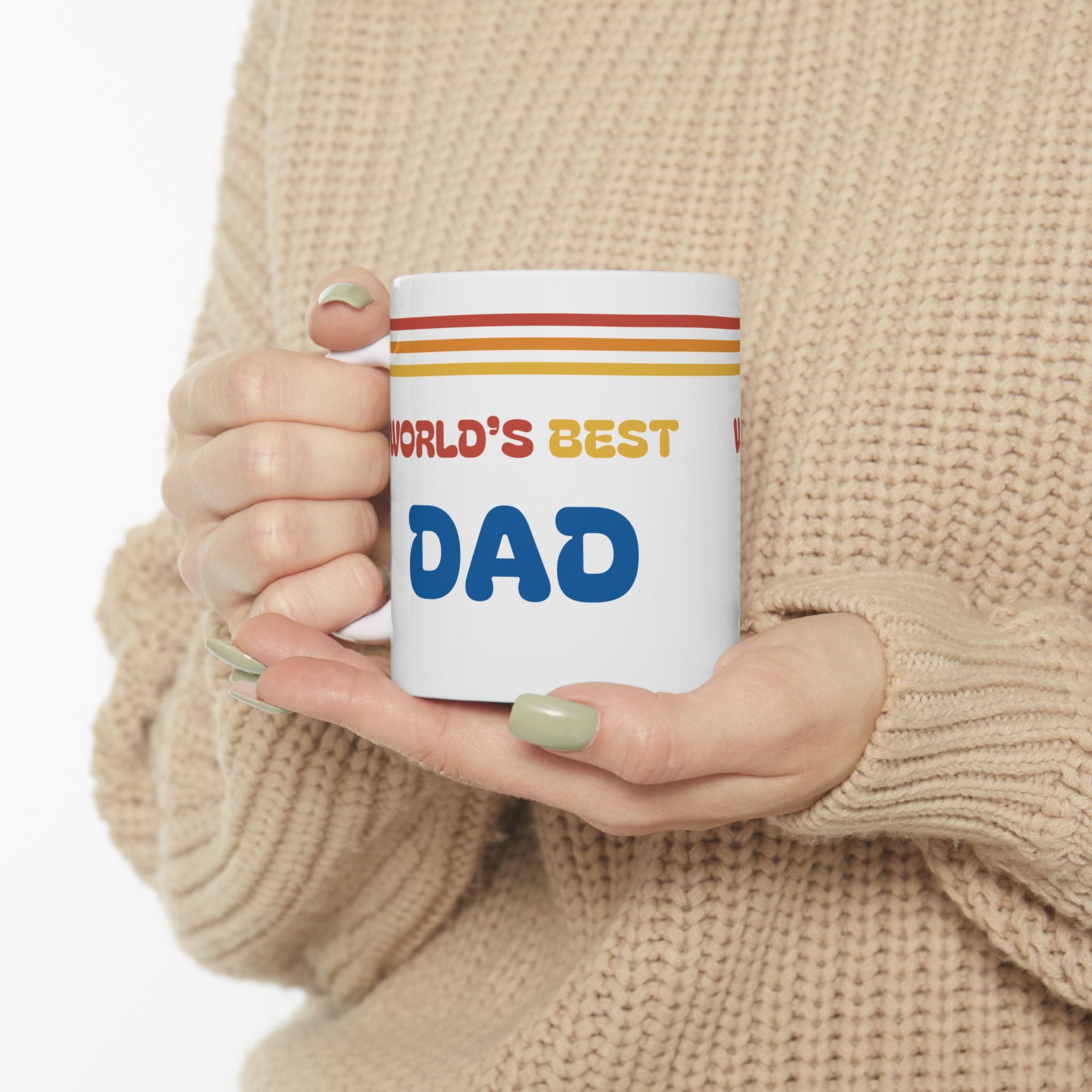 World’s Best Dad Mug | Retro 70s Father’s Day Gift | Vintage Dad Coffee Cup | New Dad gift | First Father's Day Gift | Unique Father's Day