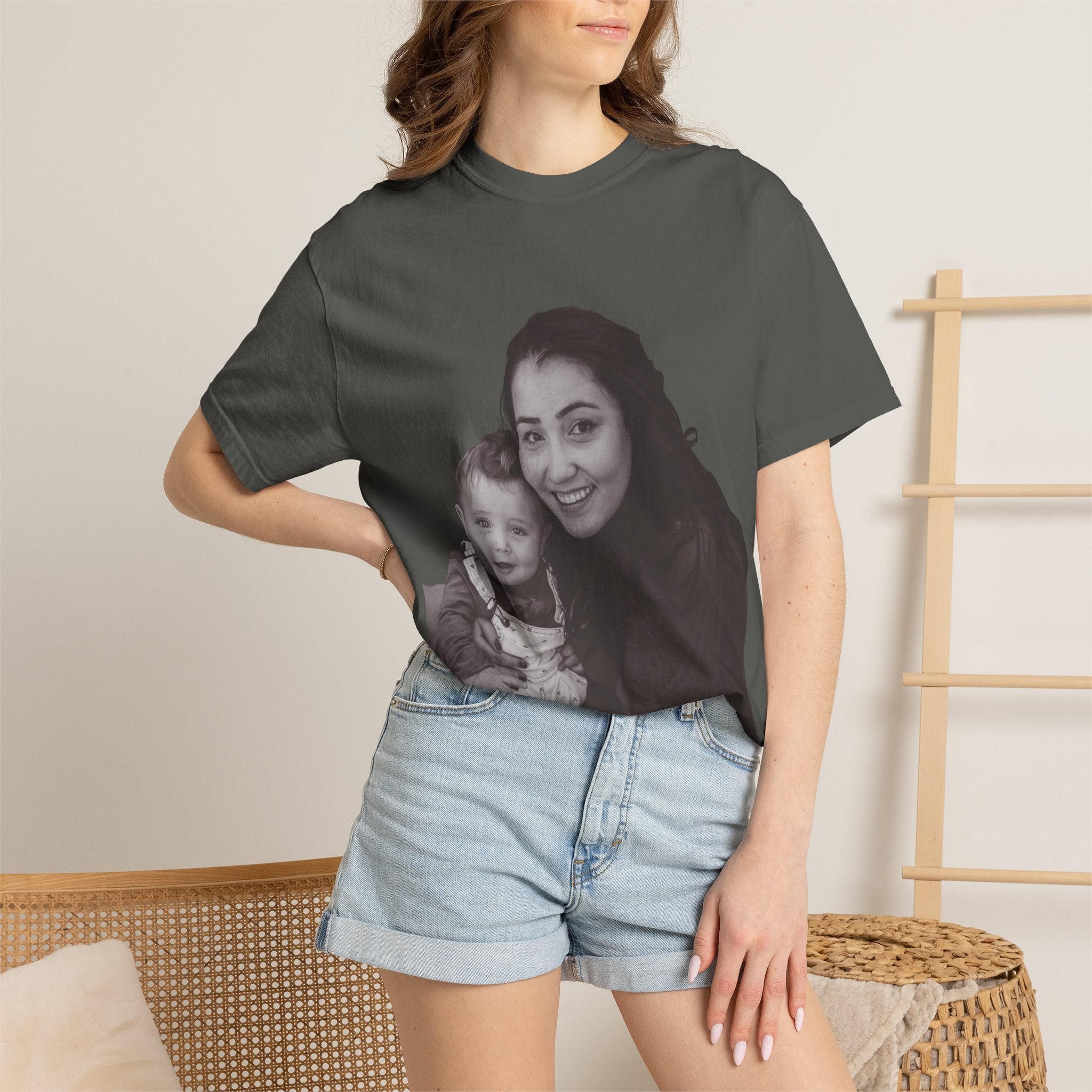 Mothers Day Gifts, Comfort Colors Custom Your Photo Shirt, Personalized Tee, Vintage Photo Gift