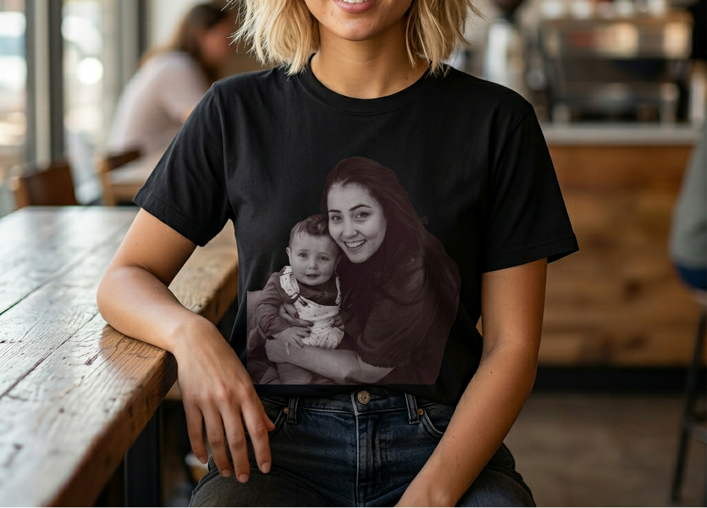 Mothers Day Gifts, Comfort Colors Custom Your Photo Shirt, Personalized Tee, Vintage Photo Gift
