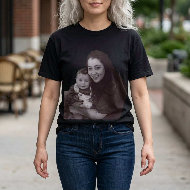 Mothers Day Gifts, Comfort Colors Custom Your Photo Shirt, Personalized Tee, Vintage Photo Gift