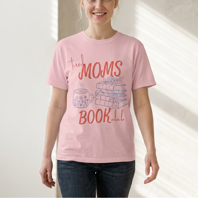 Tired Moms Book Club Shirt, Book Lover Gift, Mom Life T-shirt, Bookworm Tee