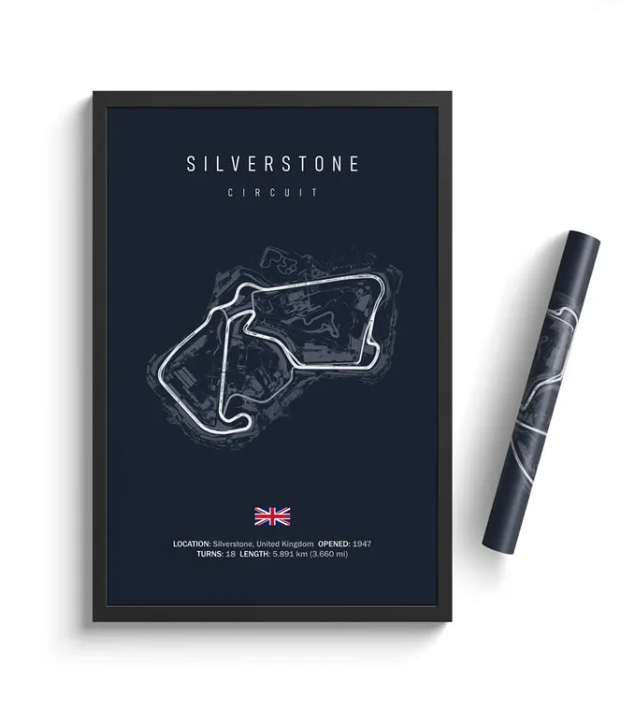 F1 Track Design Wall Print