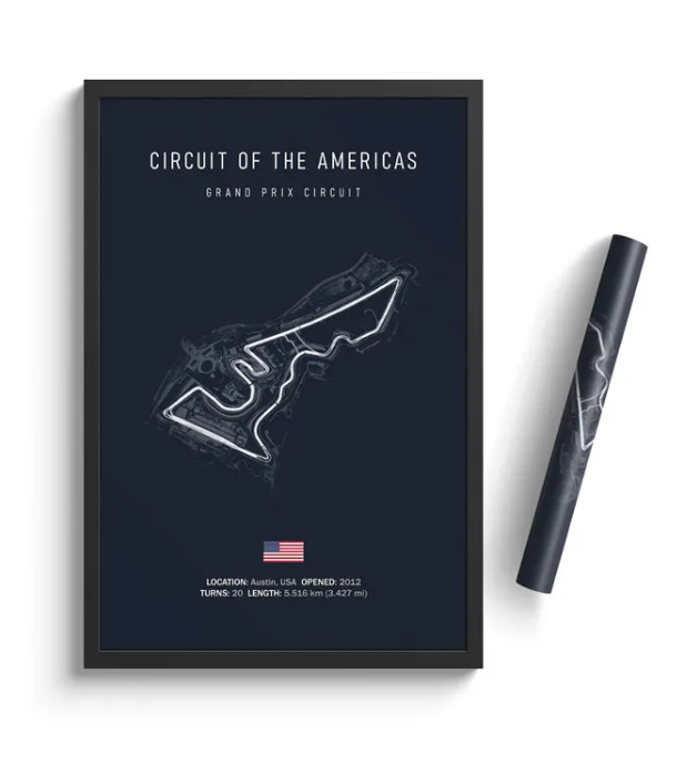 F1 Track Design Wall Print