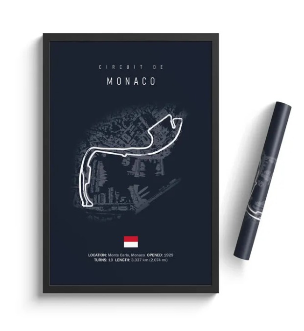 F1 Track Design Wall Print