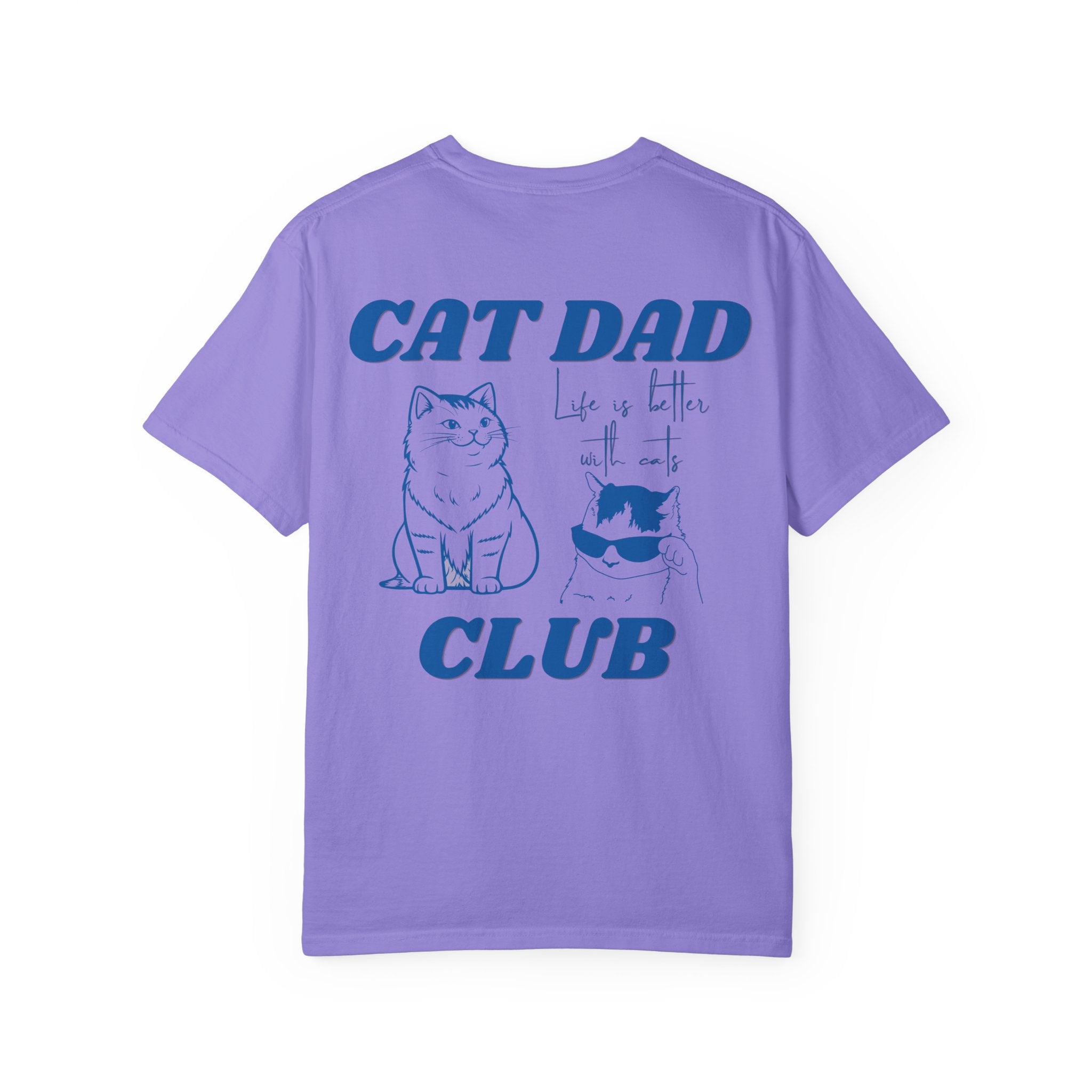 Cat Dad Shirt, Cat Dad Tee, Comfort Colors® Cat Dad Club TShirt, Back Design Tee Funny Cat Shirt, Cat Lover, New Cat Dad Shirt, Pet Parent