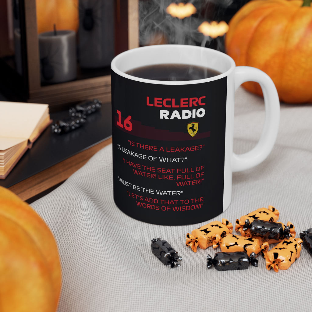 Formula 1 Team Radio Quote Mugs, F1 Fan Gift & Merch, Seat Full of Water