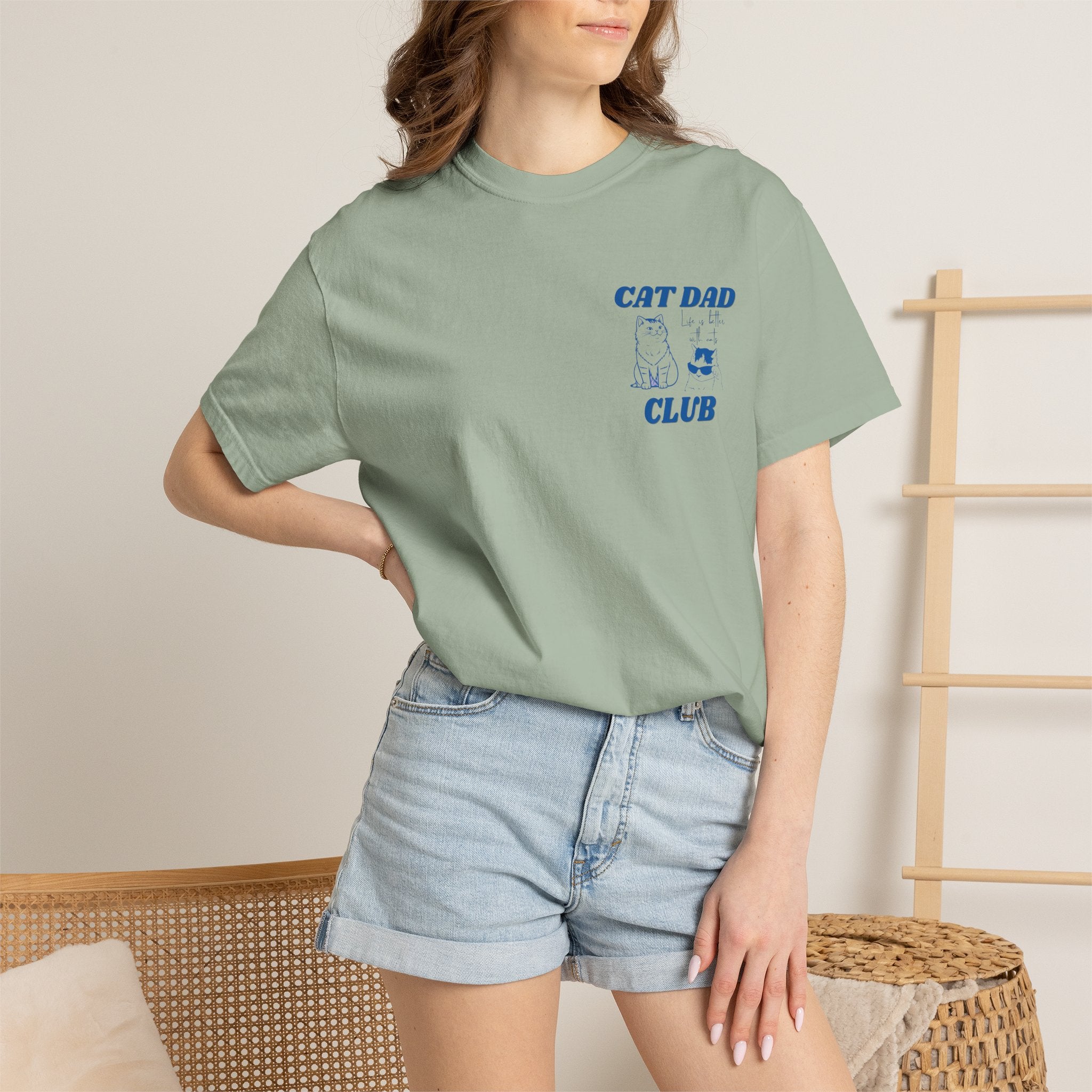 Cat Dad Shirt, Cat Dad Tee, Comfort Colors® Cat Dad Club TShirt, Back Design Tee Funny Cat Shirt, Cat Lover, New Cat Dad Shirt, Pet Parent