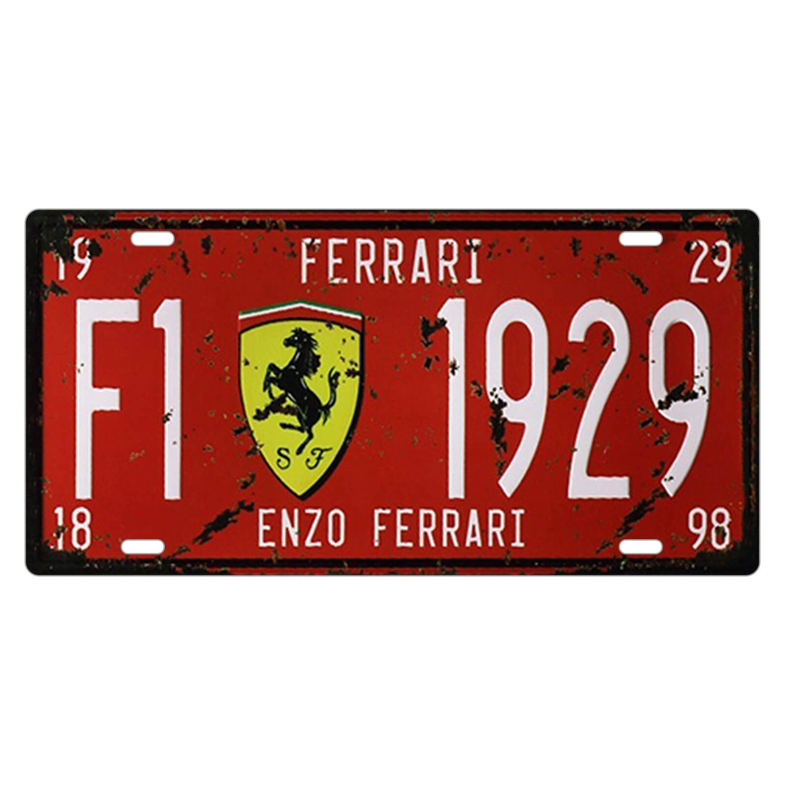 Ferrari Metal Tin Signs Car Plate Cafe Home Decor Retro Poster Vintage Wall 6 x 12 inches