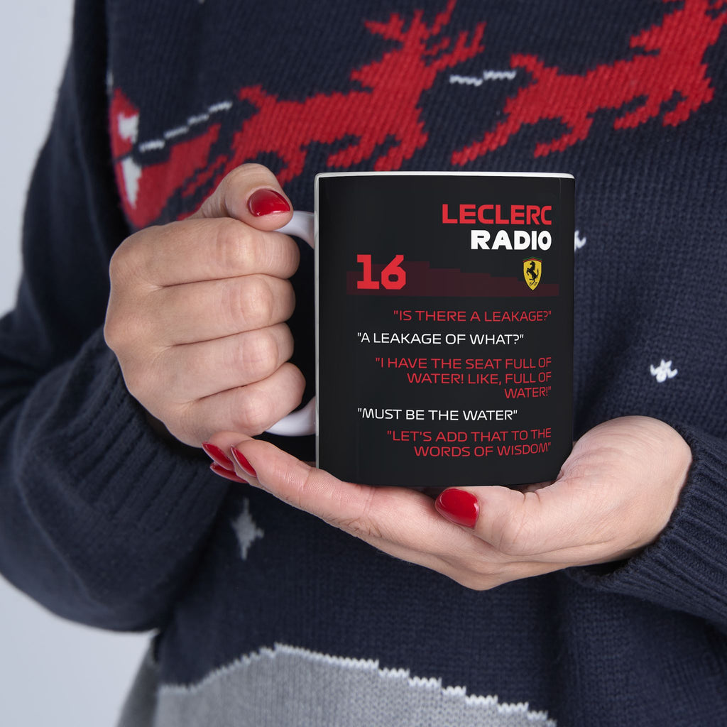 Formula 1 Team Radio Quote Mugs, F1 Fan Gift & Merch, Seat Full of Water
