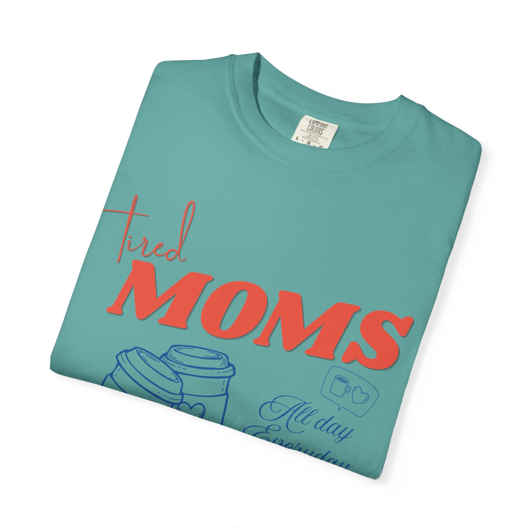 Tired Moms Coffee Club Shirt, Mom Life T-shirt, Coffee Lover Gift, Caffeinated Mama Tee, Iced Coffee Lover