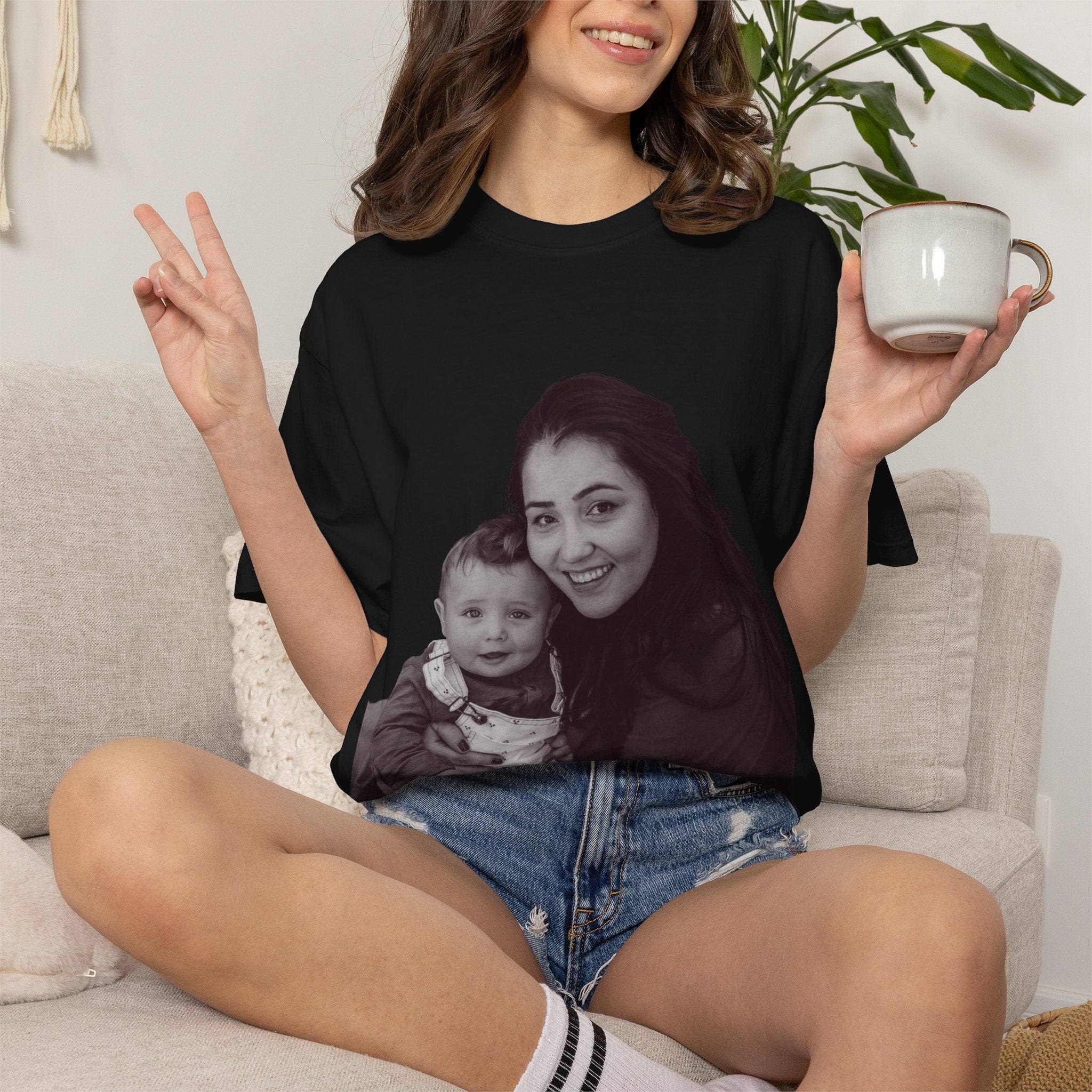 Mothers Day Gifts, Comfort Colors Custom Your Photo Shirt, Personalized Tee, Vintage Photo Gift