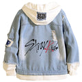KPOP Stray Kids Merch Stray Kids Hoodie Felix Hyujin I.N Jisung Denim Jacket