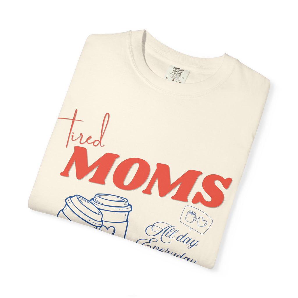 Tired Moms Coffee Club Shirt, Mom Life T-shirt, Coffee Lover Gift, Caffeinated Mama Tee, Iced Coffee Lover