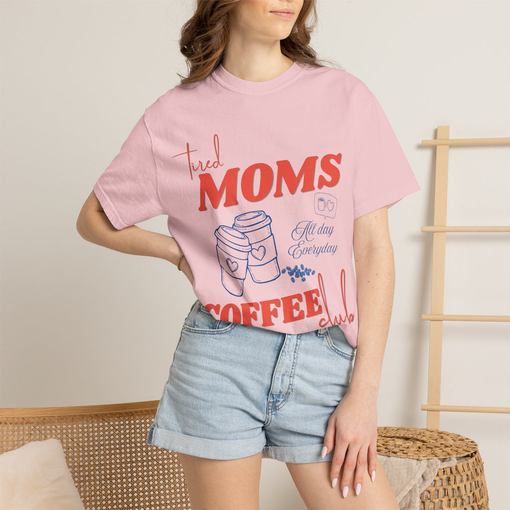Tired Moms Coffee Club Shirt, Mom Life T-shirt, Coffee Lover Gift, Caffeinated Mama Tee, Iced Coffee Lover