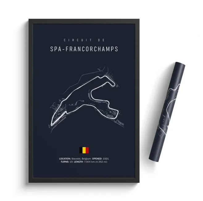 F1 Track Design Wall Print