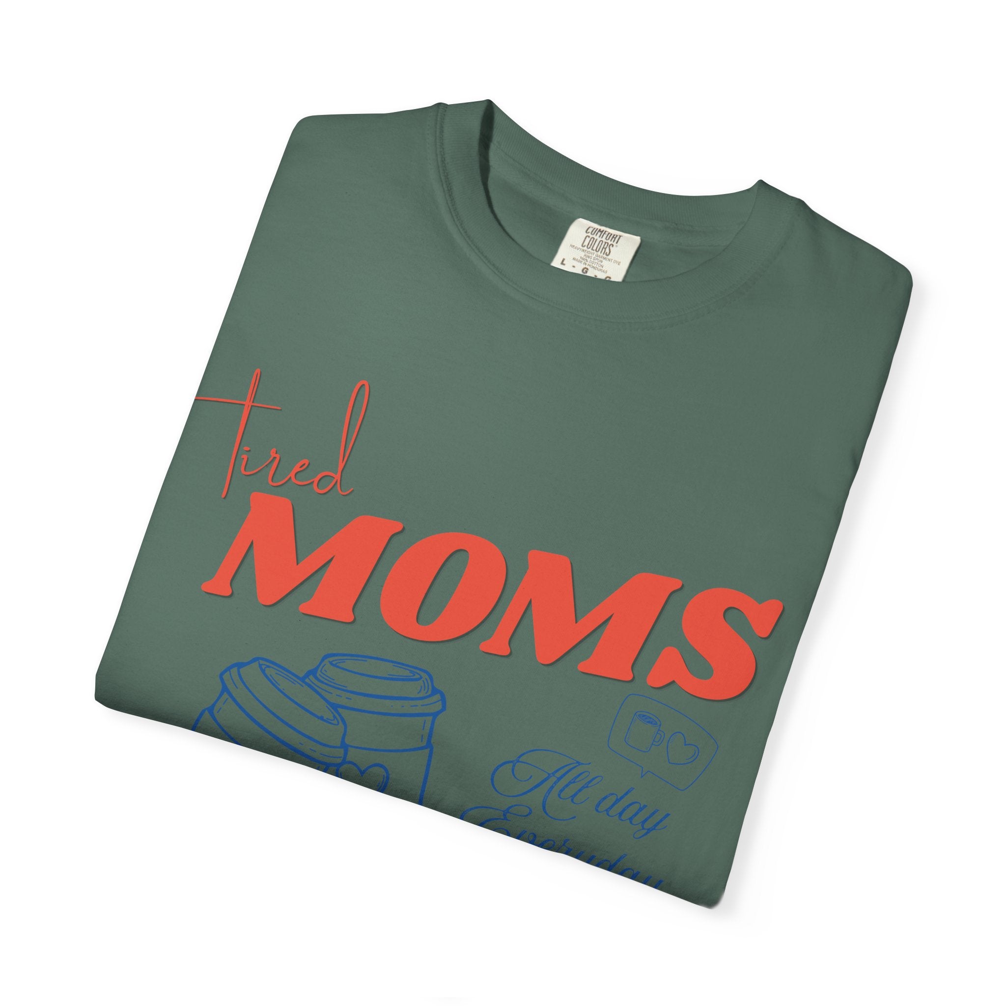 Tired Moms Coffee Club Shirt, Mom Life T-shirt, Coffee Lover Gift, Caffeinated Mama Tee, Iced Coffee Lover