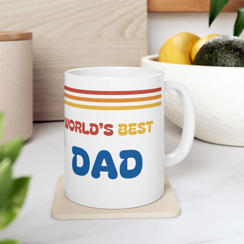 World’s Best Dad Mug | Retro 70s Father’s Day Gift | Vintage Dad Coffee Cup | New Dad gift | First Father's Day Gift | Unique Father's Day