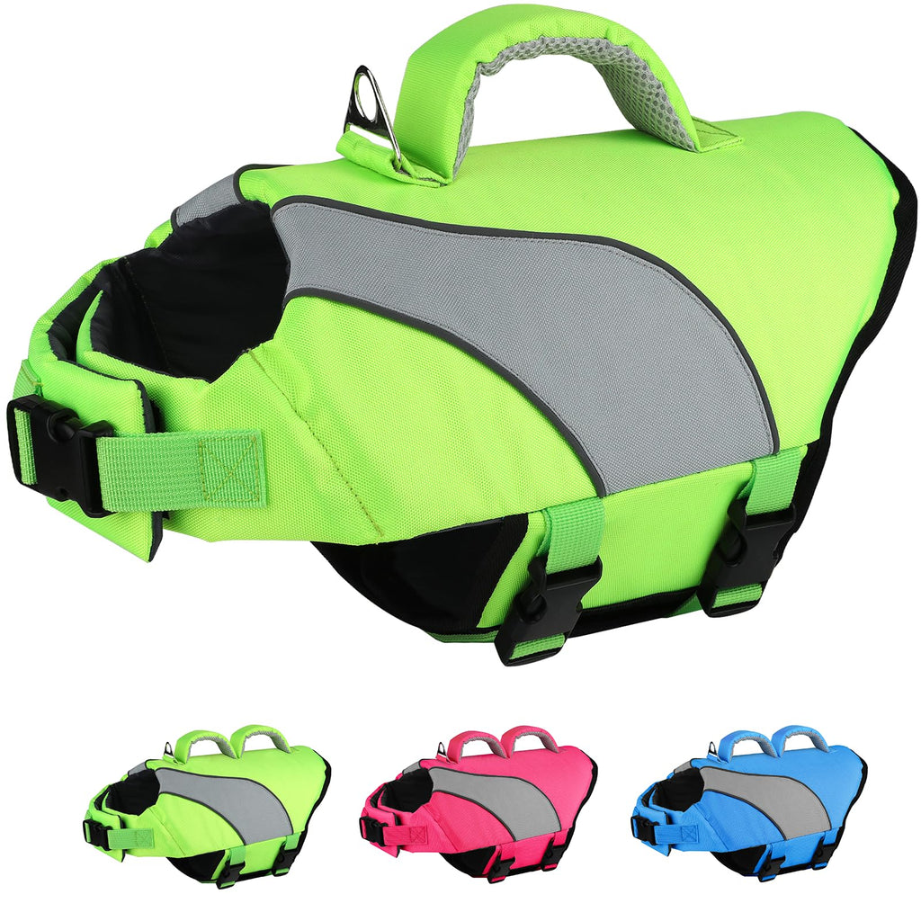 Dog Life Vest for Swimming Doglay Dog Life Jacket Adjustable & Reflective and Boating High Buoyancy Swimming Safety Vest with Rescue Handles and D-Ring for Small Medium Large Dogs.