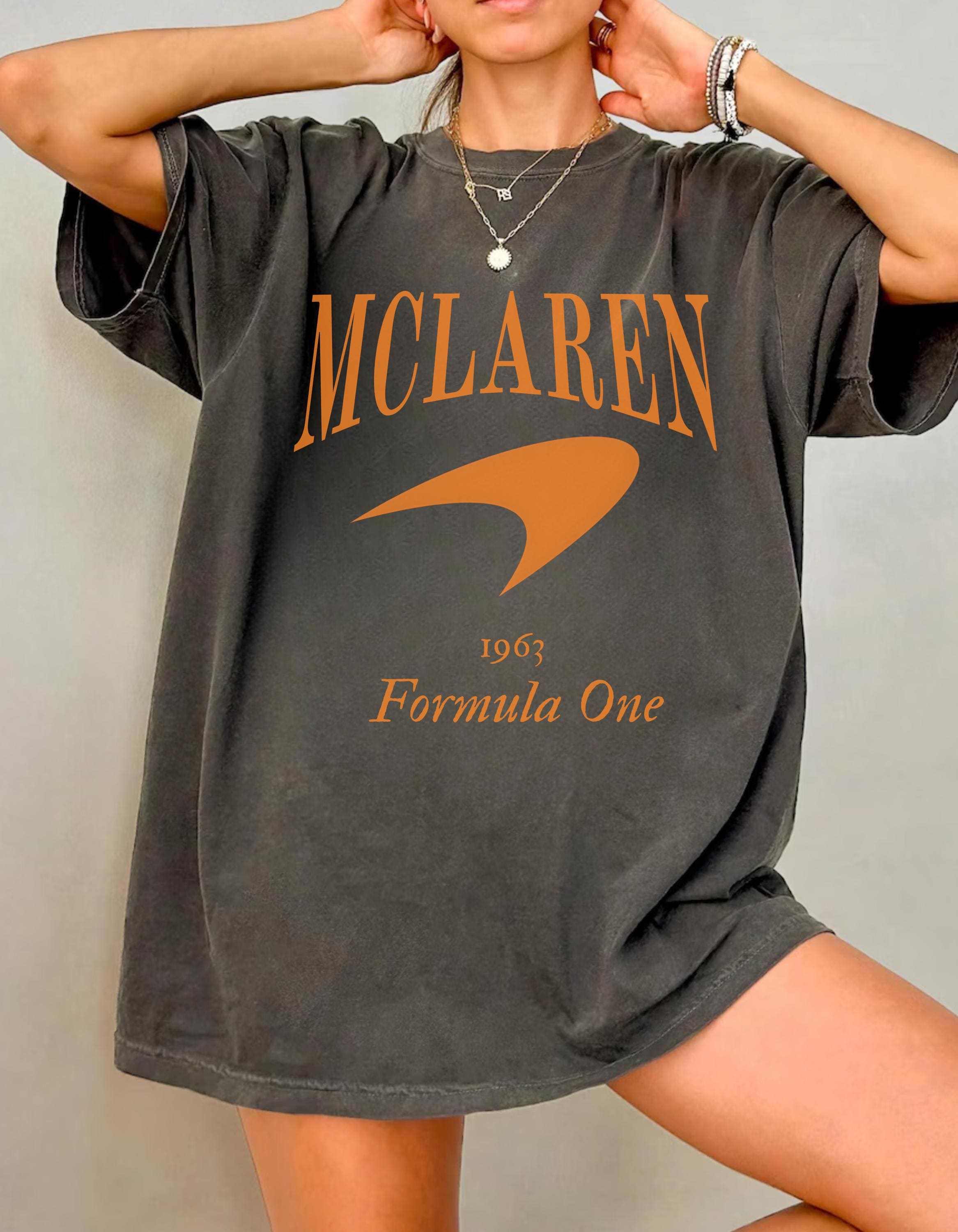 McLaren Racing Shirt, Vintage Style F1 Tee, Comfort Colors Unisex Formula One Fan Gift