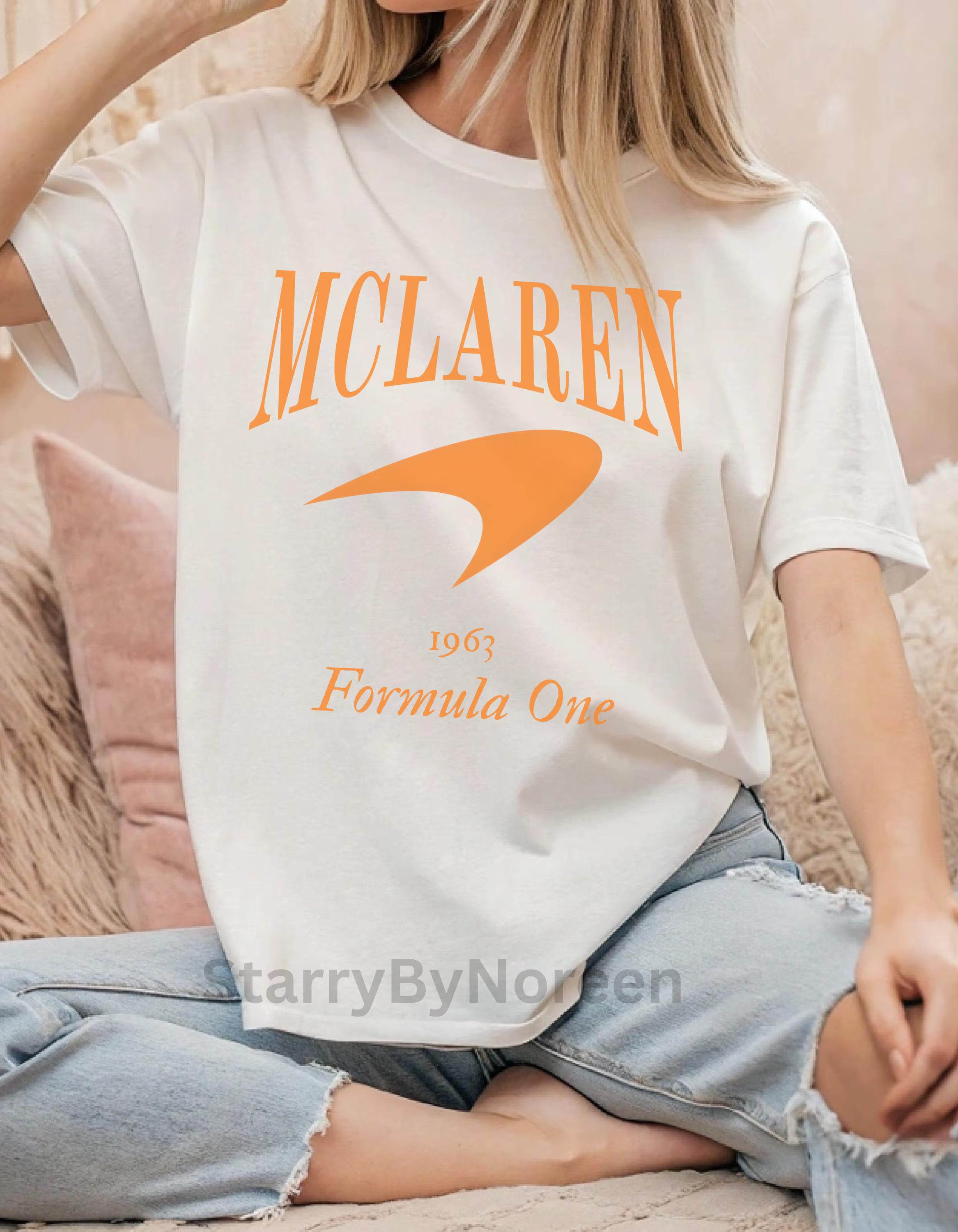 McLaren Racing Shirt, Vintage Style F1 Tee, Comfort Colors Unisex Formula One Fan Gift