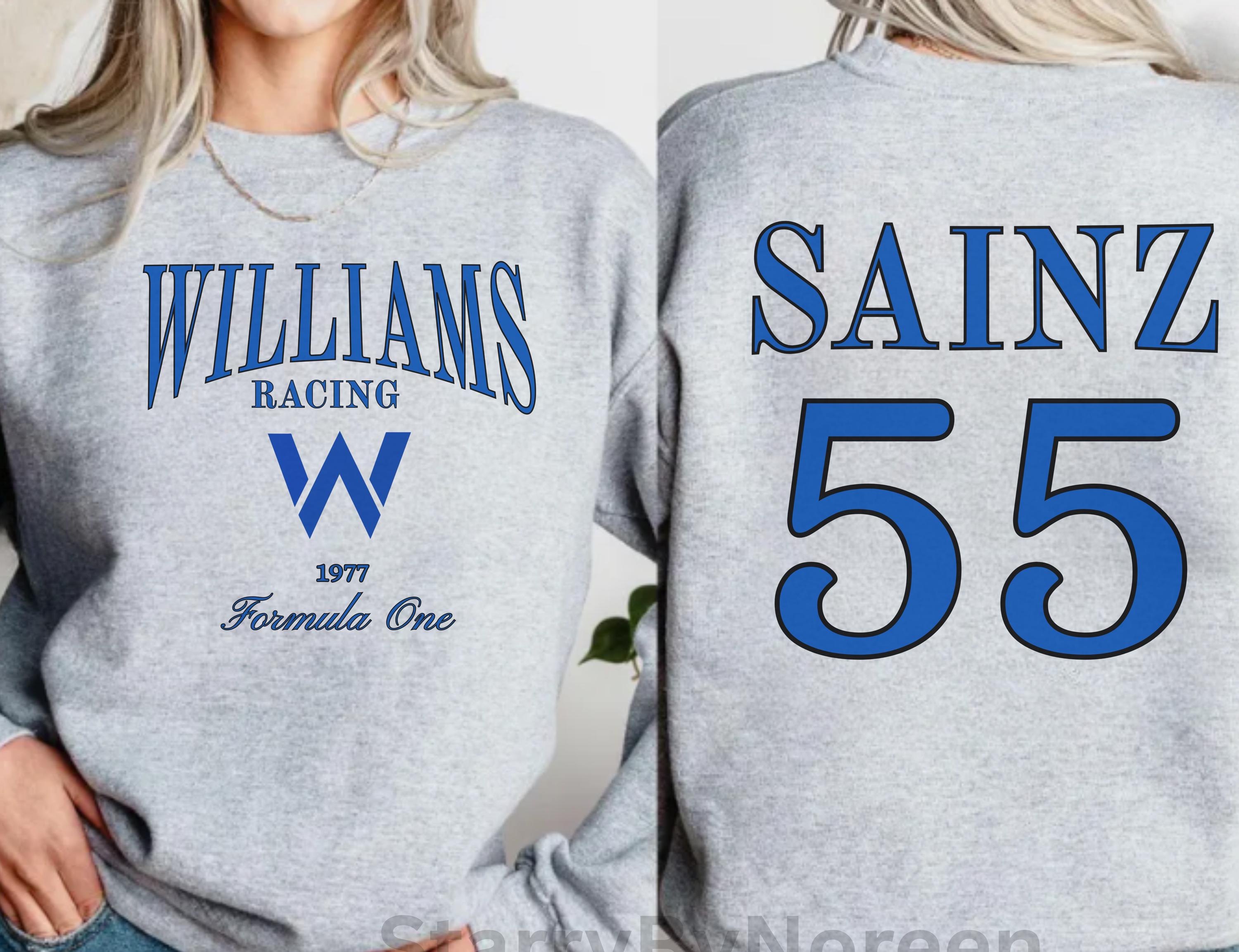 Carlos Sainz Sweatshirt, Retro F1 Williams Formula 1 Shirt, Gift for Formula One Fans