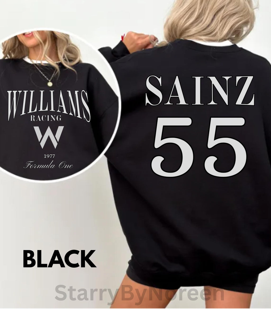 Carlos Sainz Sweatshirt, Retro F1 Williams Formula 1 Shirt, Gift for Formula One Fans
