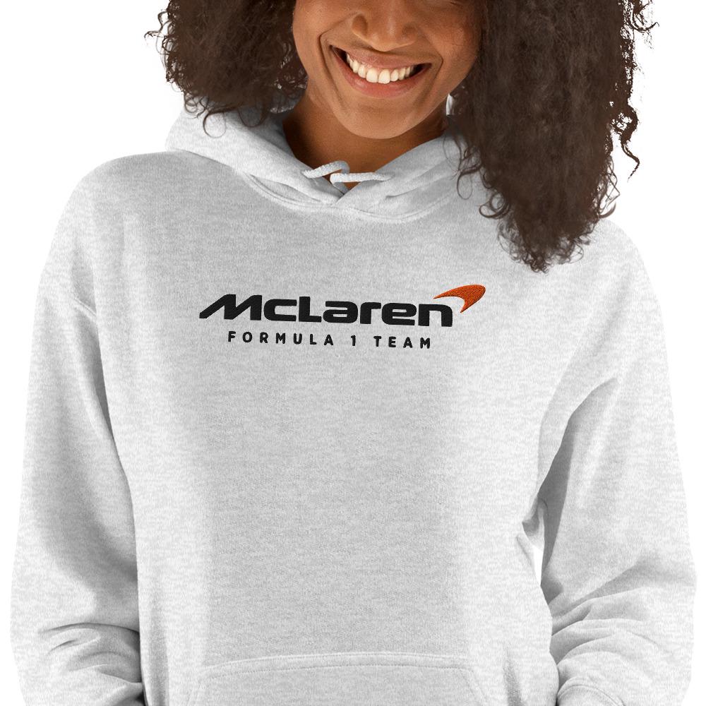 McLaren F1 Embroidered Hoodie, Formula 1 Sweatshirt, Motorsport Fan Gift, Unisex Formula One