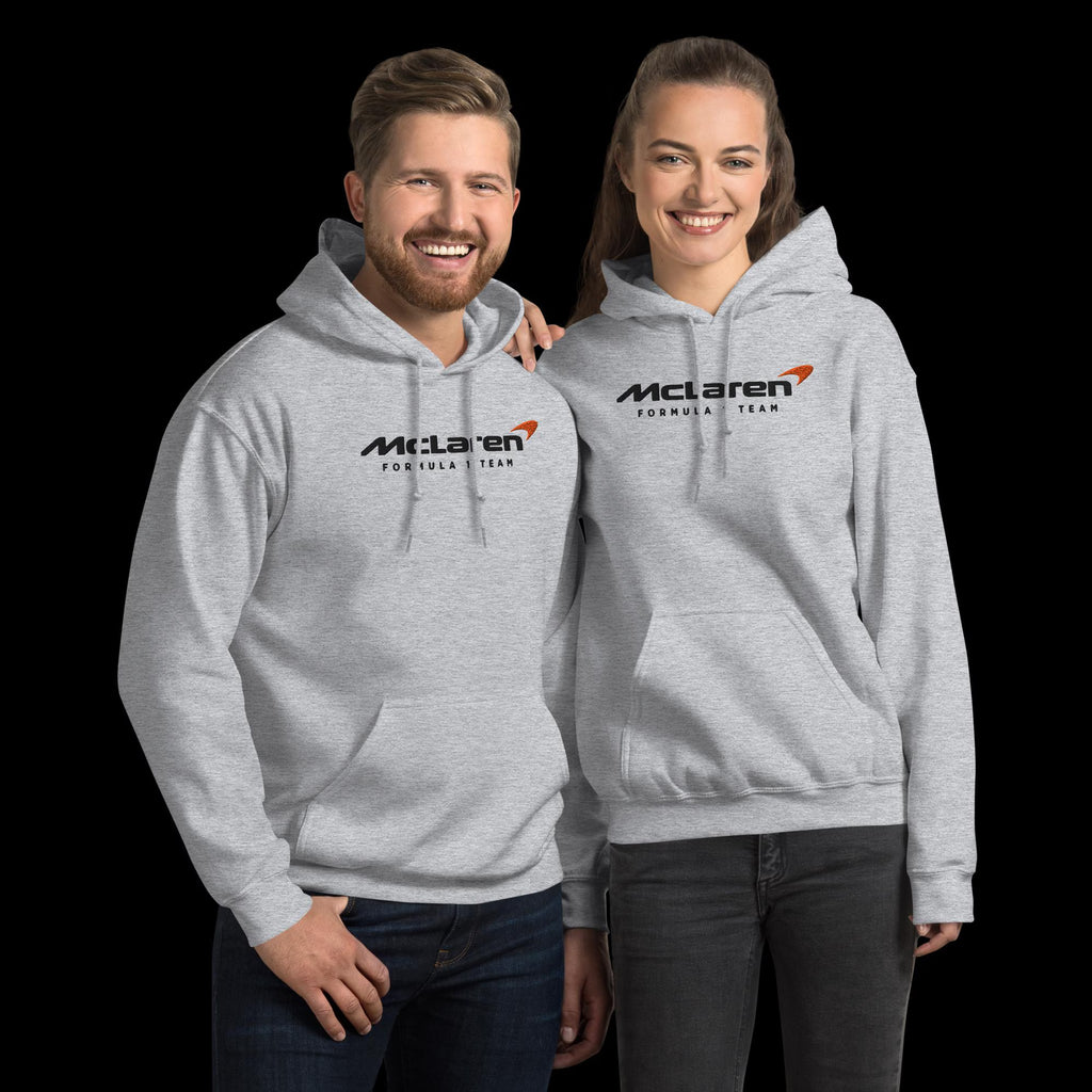 McLaren F1 Embroidered Hoodie, Formula 1 Sweatshirt, Motorsport Fan Gift, Unisex Formula One