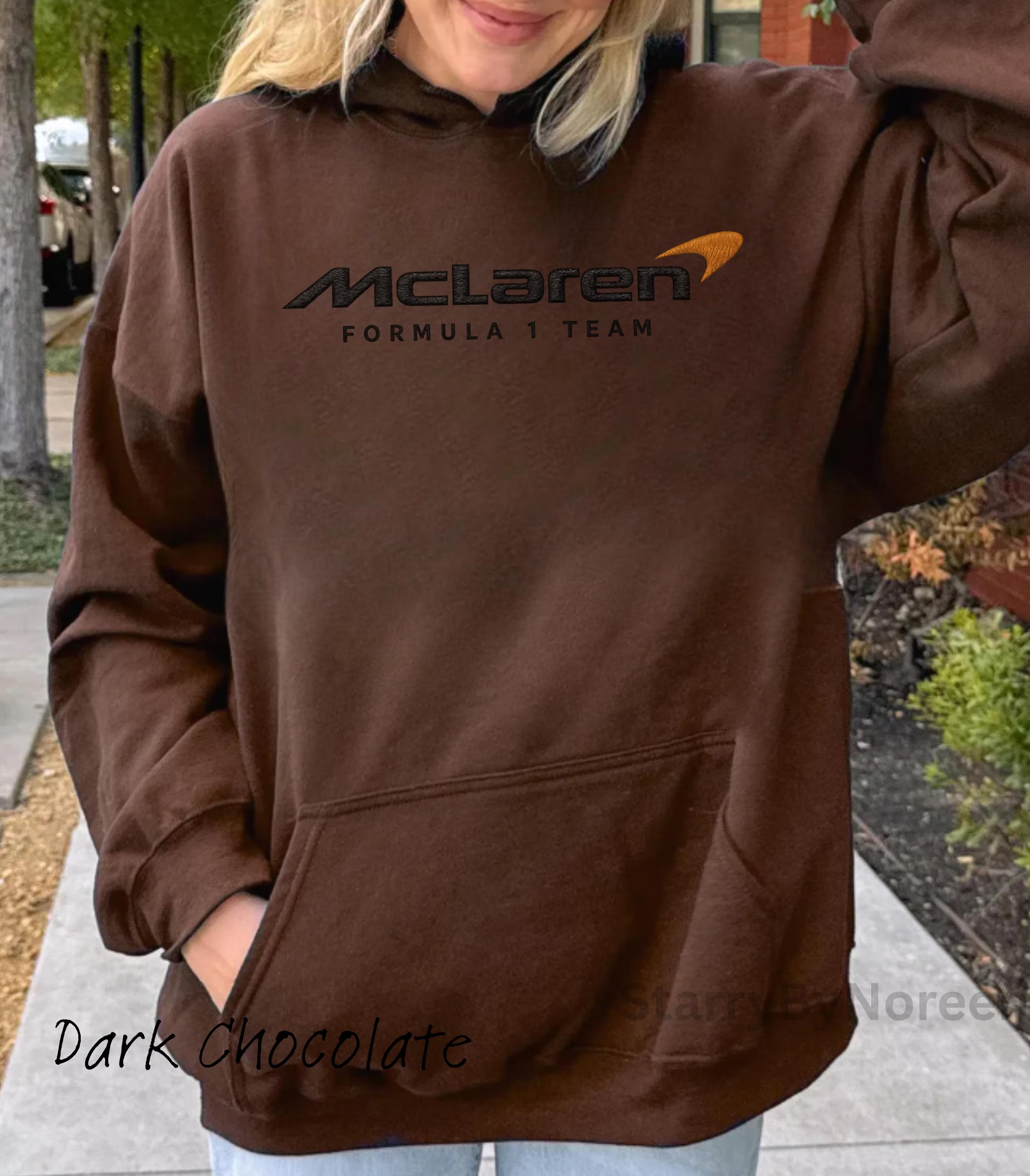 McLaren F1 Embroidered Hoodie, Formula 1 Sweatshirt, Motorsport Fan Gift, Unisex Formula One