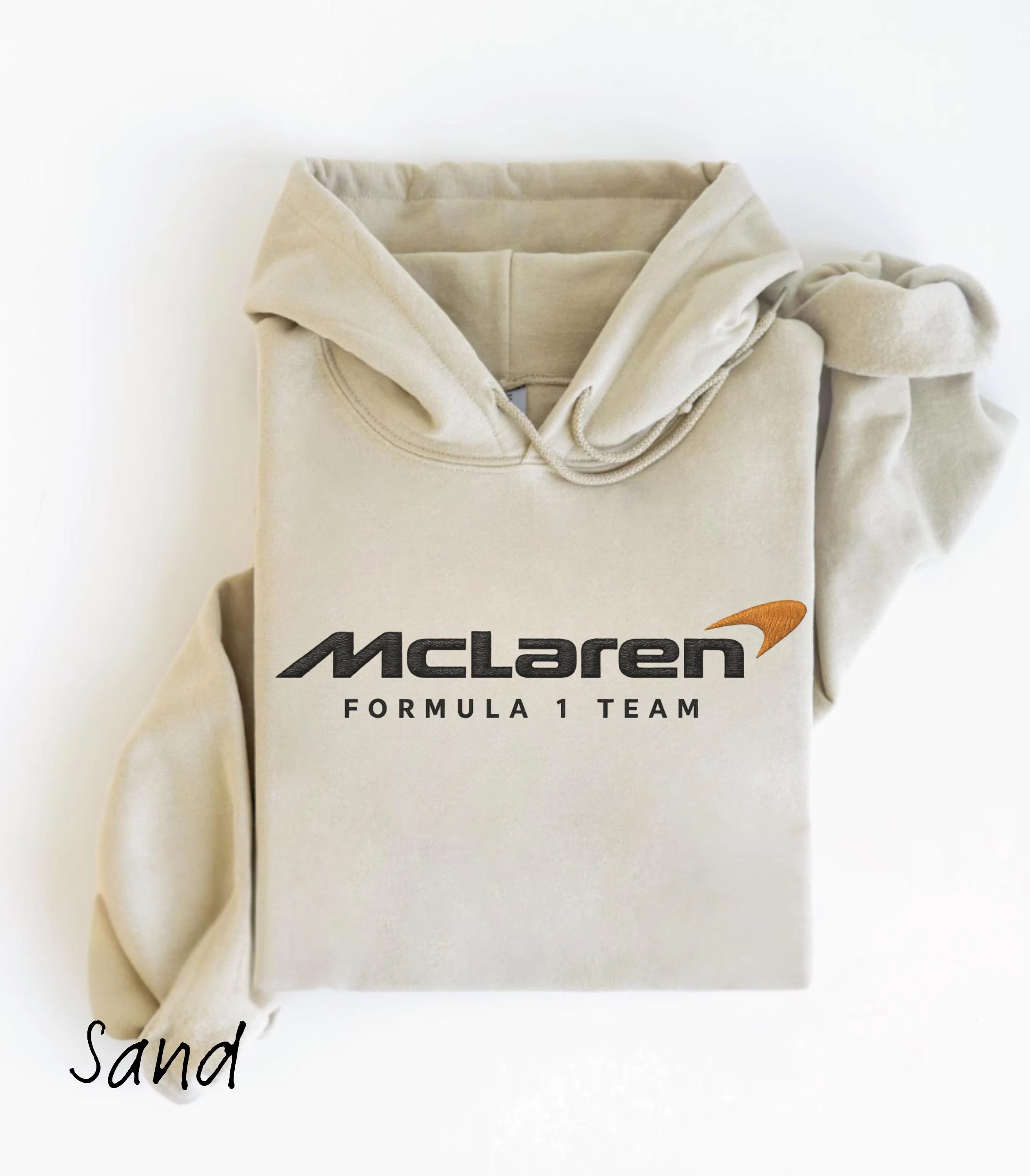 McLaren F1 Embroidered Hoodie, Formula 1 Sweatshirt, Motorsport Fan Gift, Unisex Formula One