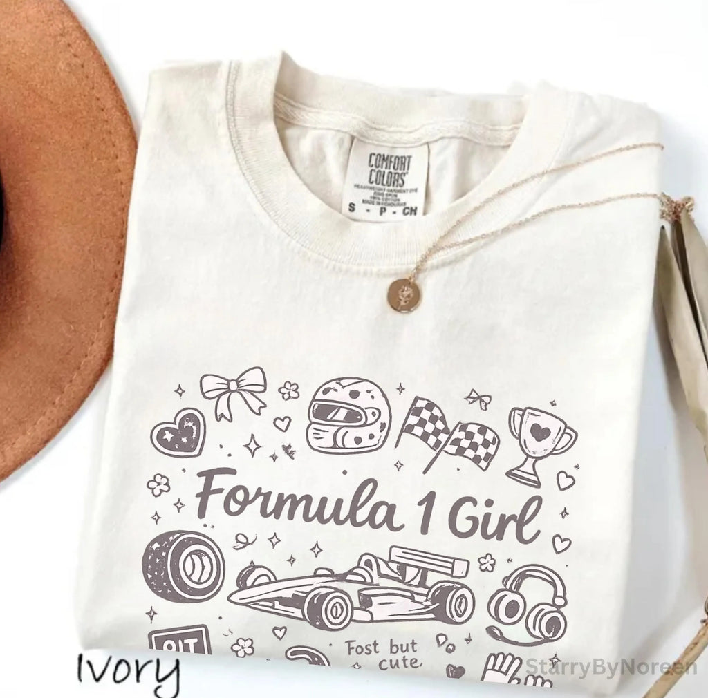 Formula 1 Girl Shirt, Racing Graphic T-Shirt, Motorsport Lover Gift, F1 Fan Tee